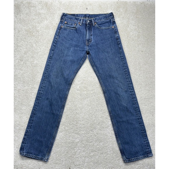 Levi's Other - Levis 505 Jeans Mens 31x34 Blue Denim Straight Leg Medium Wash Casual Pants